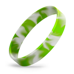 White / Lime Green Swirl
