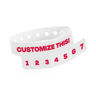 Custom 7-Tab Tear-Off Vinyl Wristbands