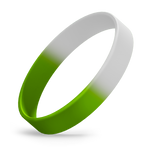 White / Lime Green Segmented