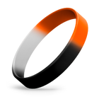 White / Black / Orange Segmented