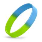 Lime Green / Light Blue Segmented