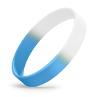 White / Light Blue Segmented