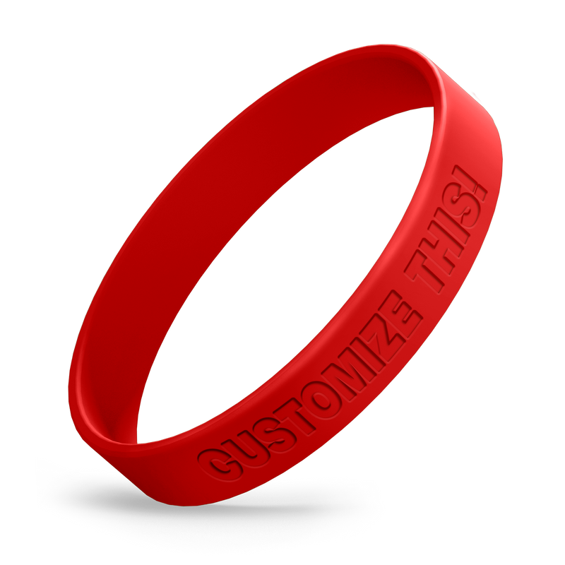Custom Adult Silicone Wristbands - Rush Debossed