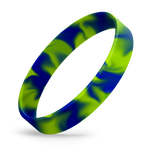 Blue / Lime Green Swirl