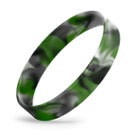 White / Black / Green Swirl