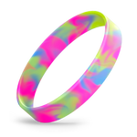 Hot Pink / Light Blue / Lime Green Swirl