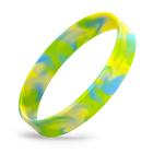 Lime Green / Yellow / Light Blue Swirl
