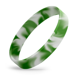 White / Green Swirl
