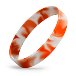White / Orange Swirl