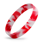 White / Red Swirl