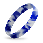 White / Reflex Blue Swirl