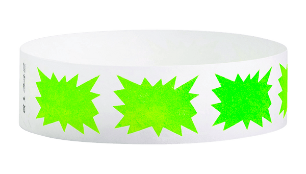 Clearance Tyvek® Wristbands - Green Burst