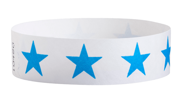 Clearance Tyvek® Wristbands - Blue Stars