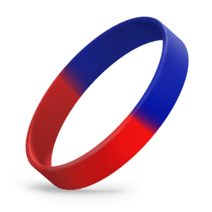 Red-and-Blue-Segmented.png Coast Guard Silicone Wristband