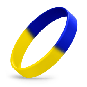 Silicone-YellowReflexBlueSegmented.png Air Force Silicone Wristbands