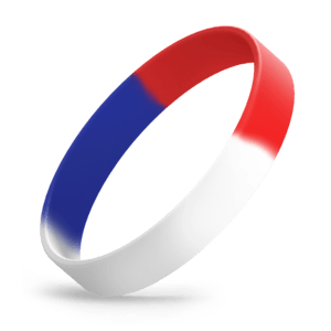 White-Red-and-Blue-Segmented-1.png Coast Guard Silicone Wristband