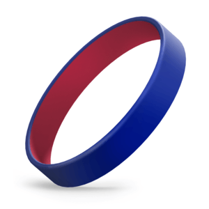 colorcoat_blue_red.png Custom Coast Guard Silicone Bracelets