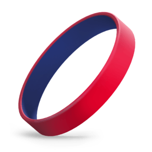 colorcoat_red_blue.png Custom Coast Guard Silicone Wristbands