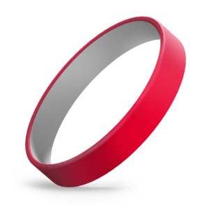 colorcoat_red_white.png Custom Coast Guard Silicone Wristbands