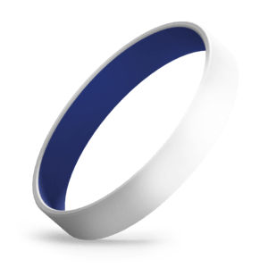 colorcoat_white_blue.png Custom Coast Guard Silicone Wristbands