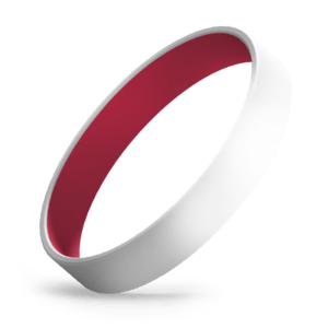 colorcoat_white_red.png Custom Coast Guard Silicone Wristbands