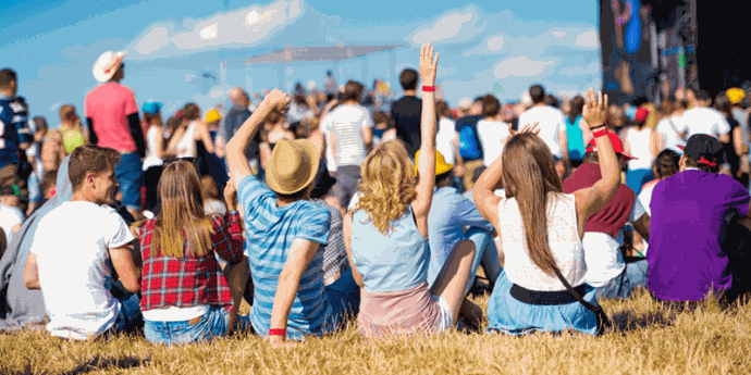 festival crowd wristbands