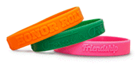 Embossed Custom Silicone Bracelets