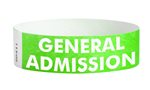 Green General Admission Tyvek Wristband