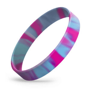 Hot Pink / Light Blue Swirl
