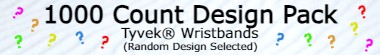 Design 1000 ct Tyvek® Wristbands