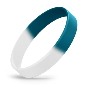White / Teal Segmented