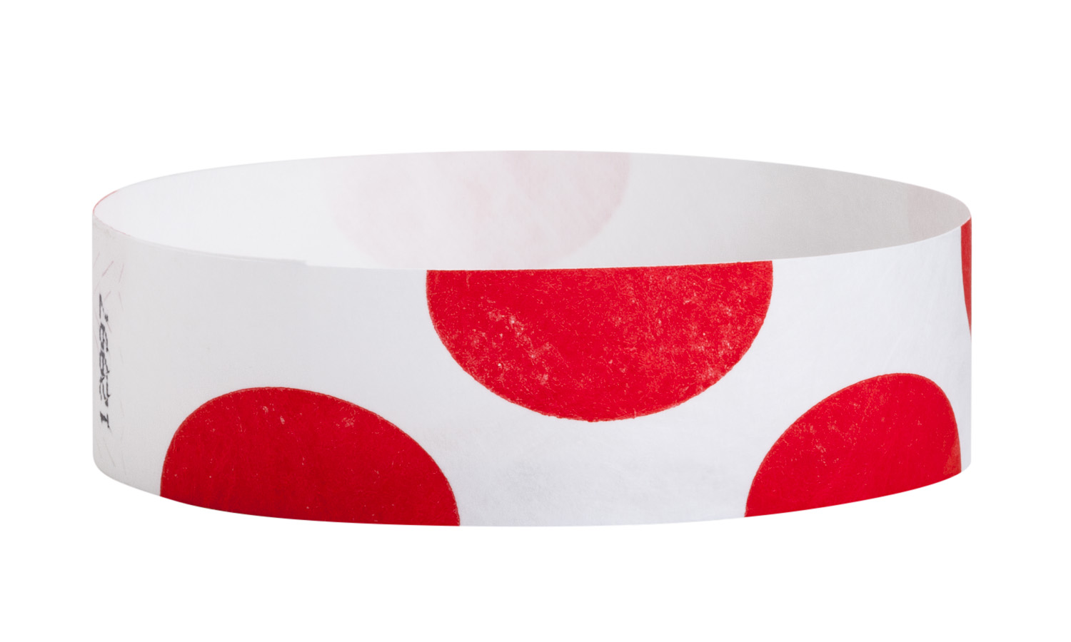 Red Half Circle Tyvek Wristbands