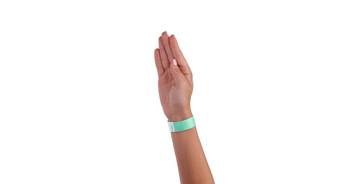 ARM BANDS TYVEK WRISTBANDS 400  3/4"  PAPER TYVEK WRISTBANDS IN 5  COLORS 