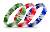 Silicone Swirl Wristbands