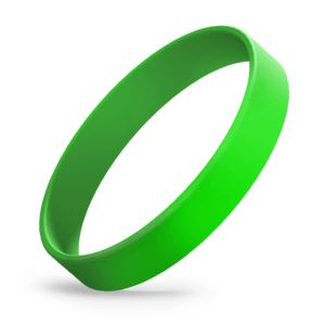 Green Plastic Wristband Solid Colors