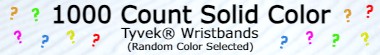 Solid Color 1000 ct Tyvek® Wristbands