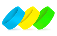 1" Silicone Solid Wristbands