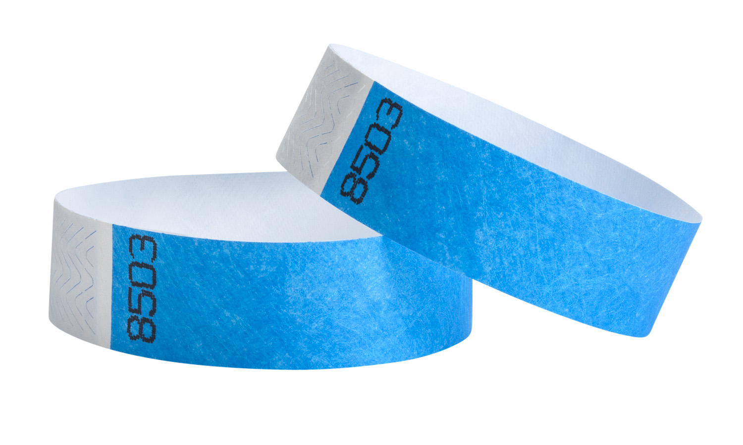 500 3/4"  NEON BLUE PAPER WRISTBANDS TYVEK WRISTBANDS PAPER ARM BANDS 