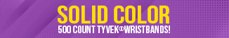 Solid Color 500 ct Tyvek® Wristbands
