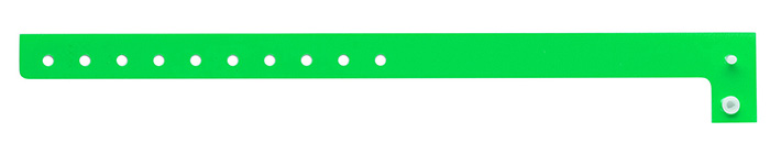 Flattened view of Plastic Wristbands Solids