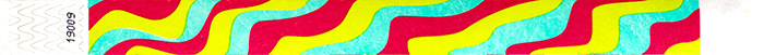 Flattened view of New 3/4" Tyvek&reg; Wristbands