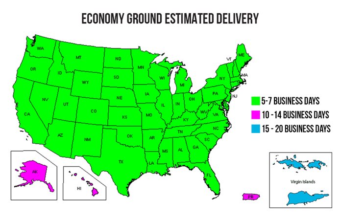Economy Ground Shipping times