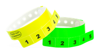 Vinyl Cash Tag 5 Tab Wristbands